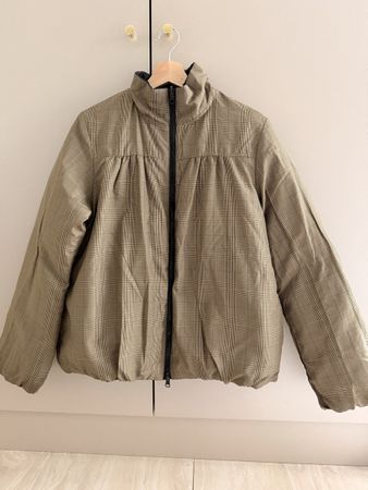 Reversible Puffer Jacket, Plaid Pattern, Japanese Vintage