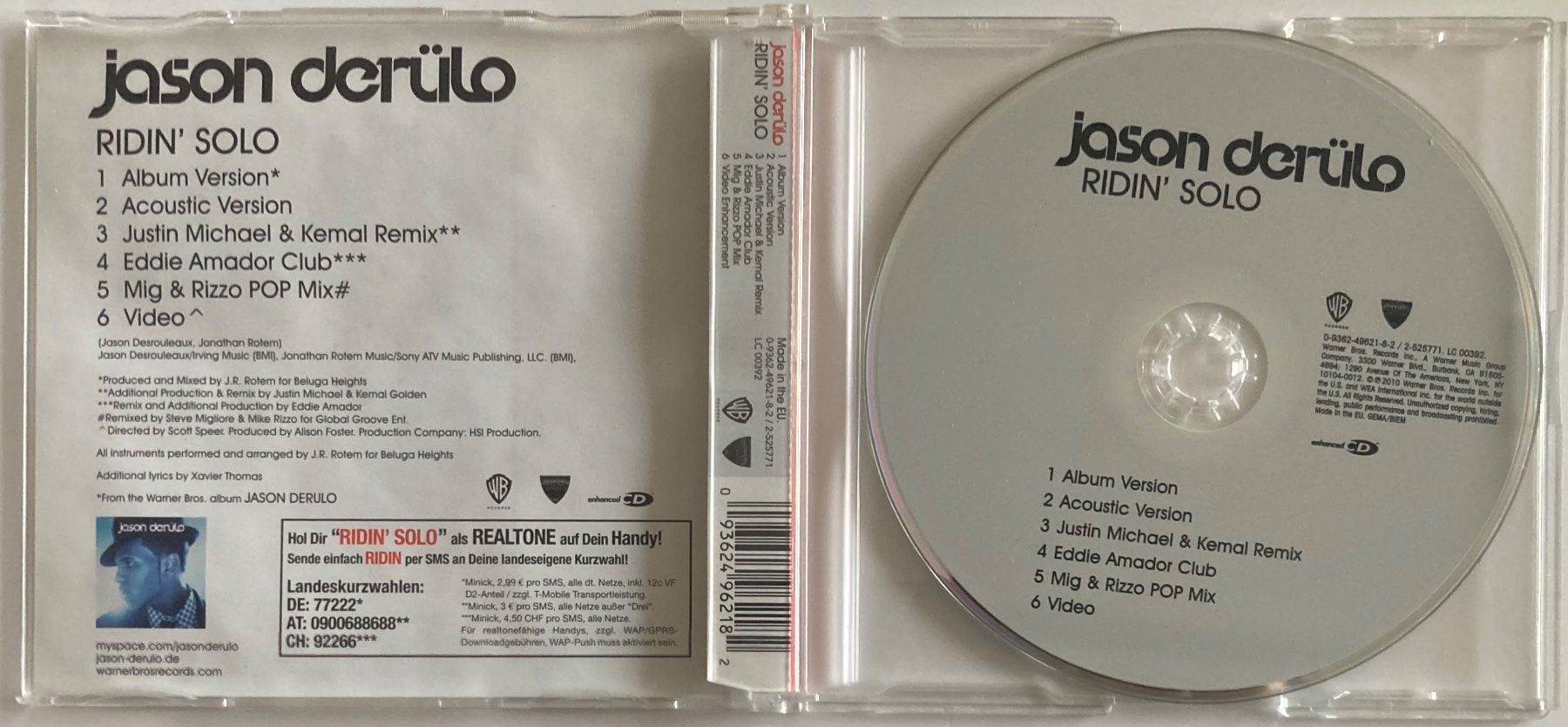 CDs: JASON DERÜLO - RIDIN' SOLO – Gebraucht aus Poliez-Pittet von Newtown-Records 1