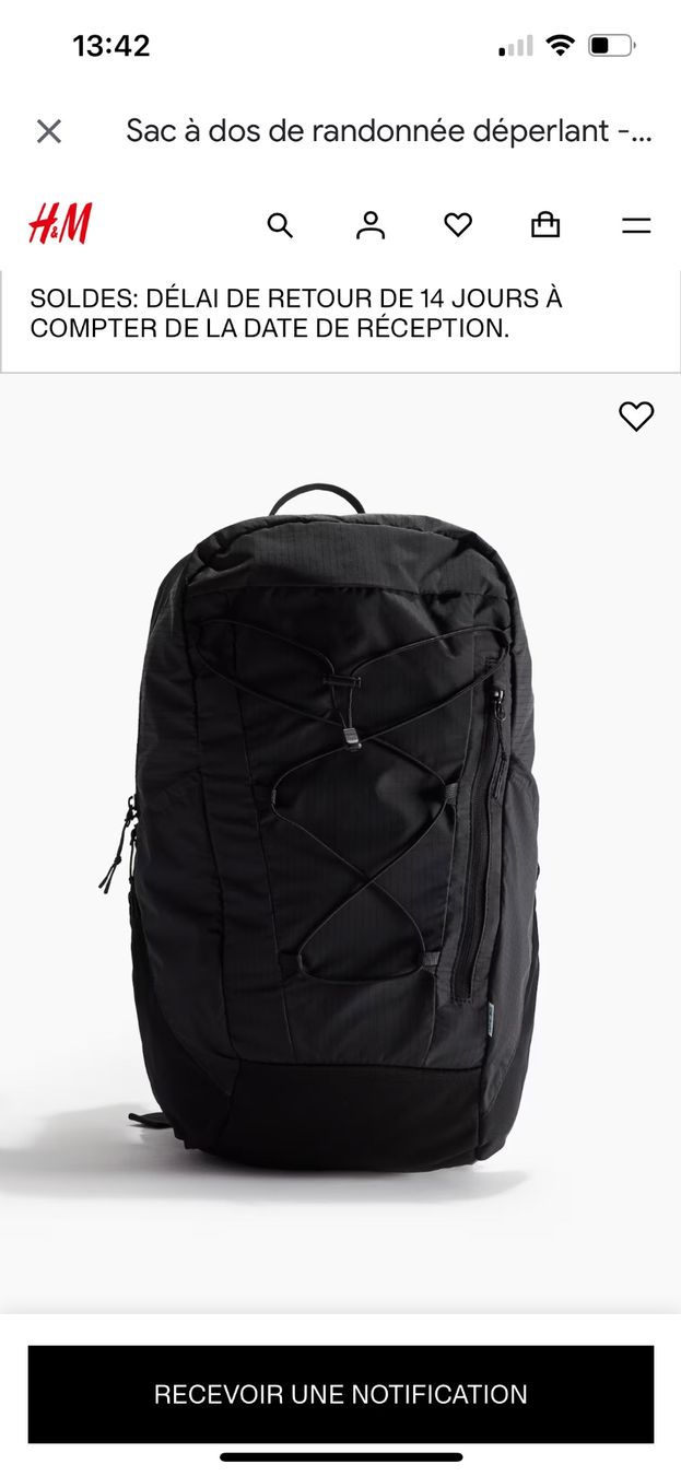 H&M Zaini: SAC À DOS DE RANDONNÉE DÉPERLANT – Nuovo (secondo la descrizione) da Lugnorre venduto da jul_lnh6