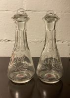 Vintage Öl und Essig Set, Glasflaschen für die Küche