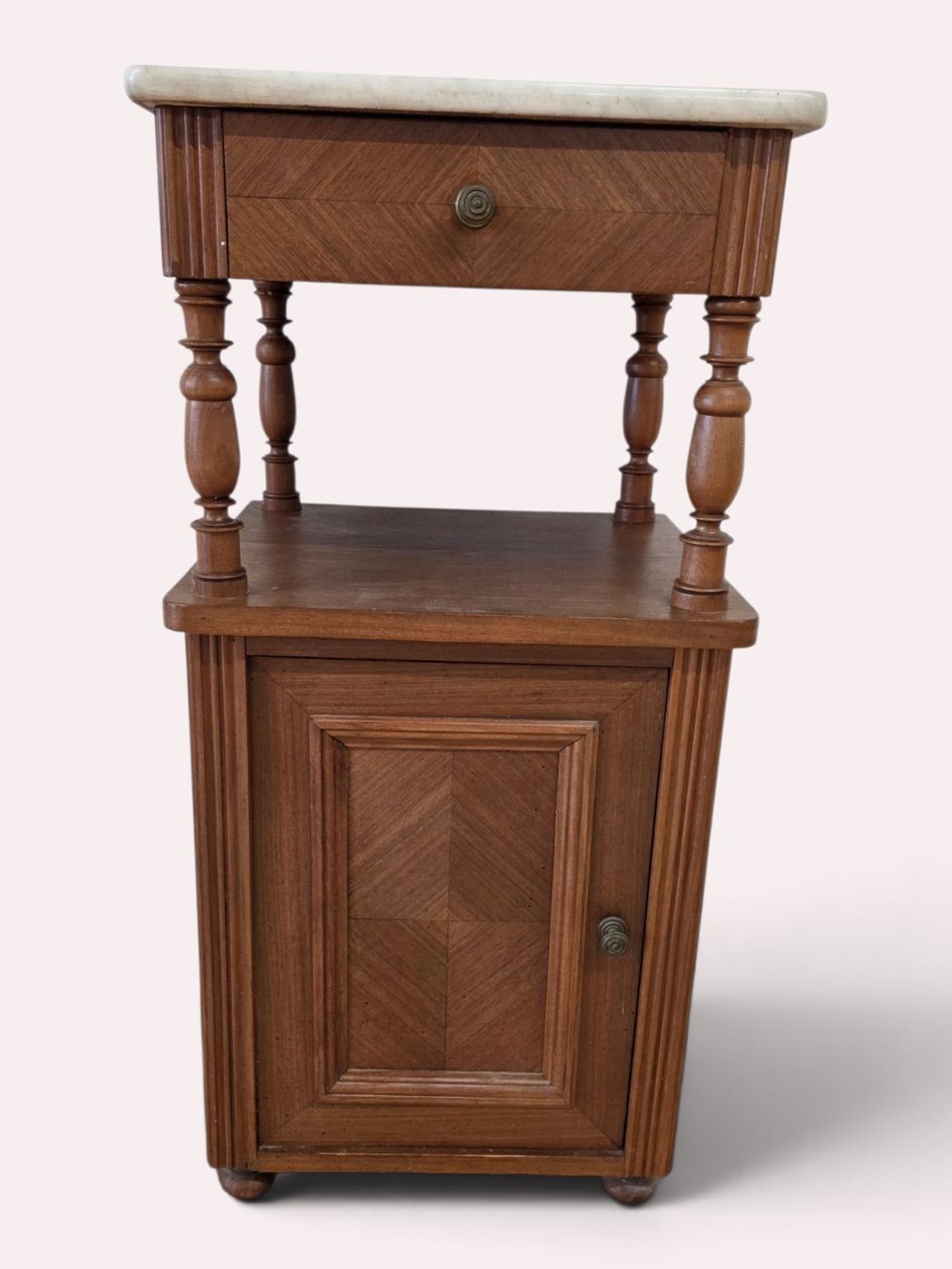 Tables de nuit: Nachttisch mit Marmorplatte Holz Schublade  – D'occasion à Rieden AG par RuvensBrocki 1