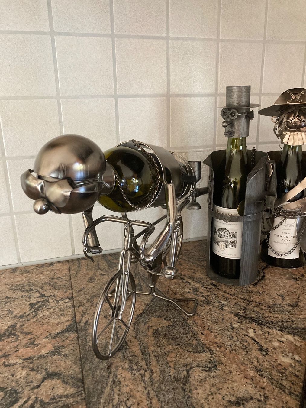 Portabottiglie: Flaschenhalter originell 3 Stk Metall – Usato da Waldenburg venduto da Oliro75 3