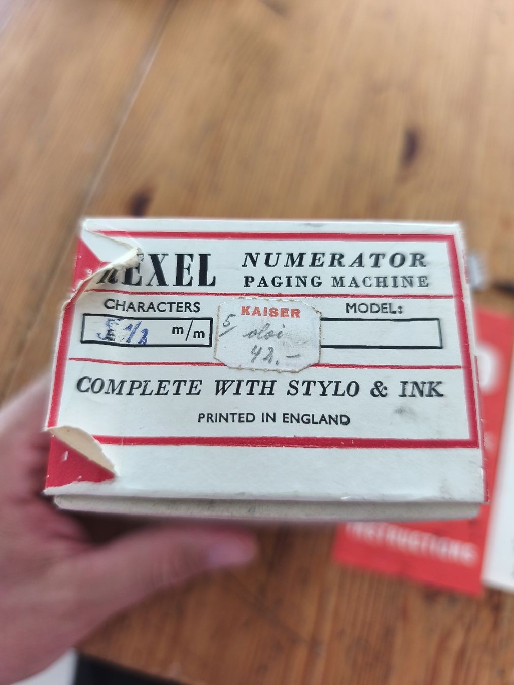 Messen: Machine à numérer Rexel vintage 5 1/2 avec boîte/accessoire – Gebraucht aus Fontaines NE von Onibaku 7