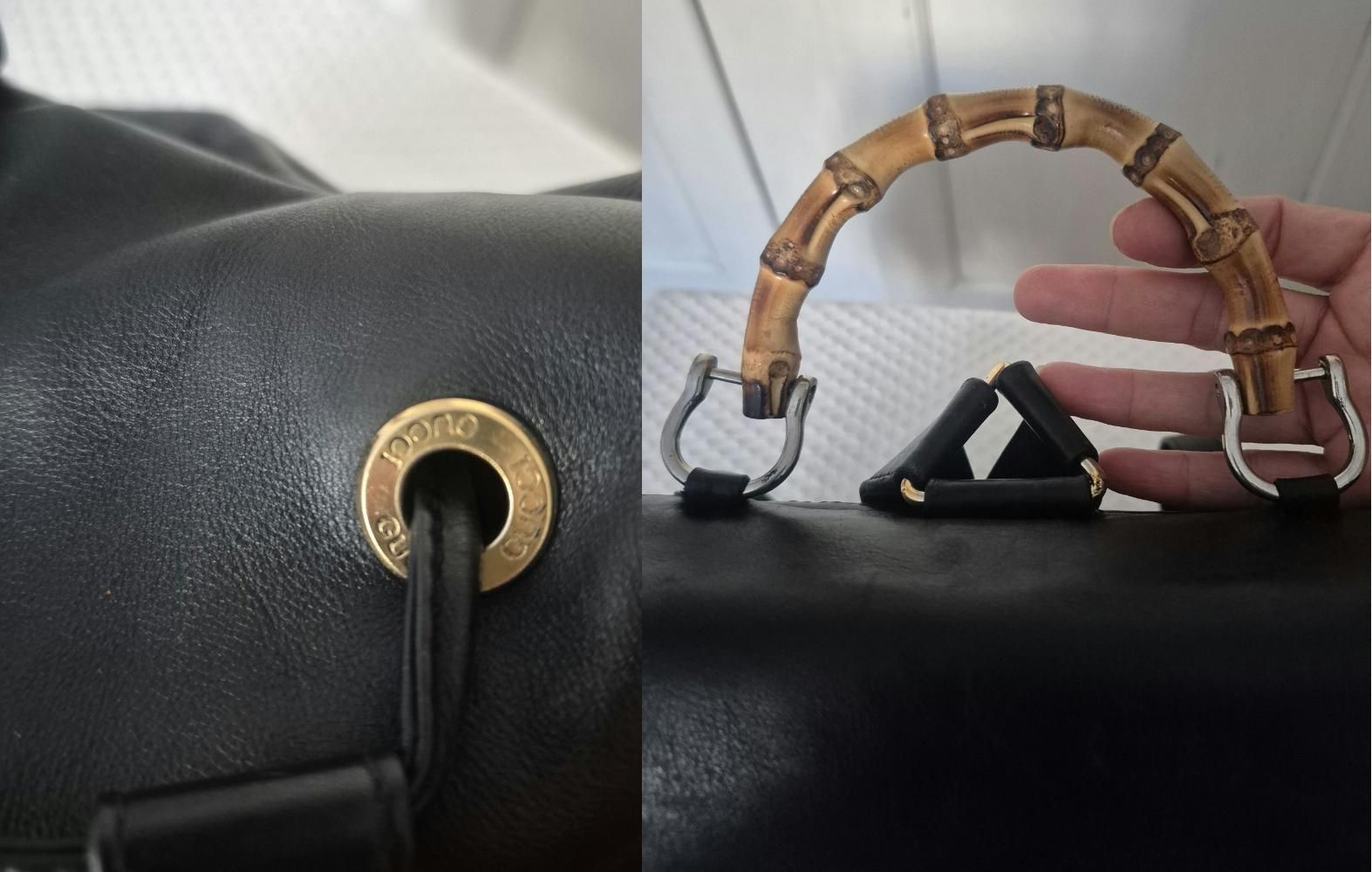 Gucci Zaini: Gucci Bamboo Leather Backpack, Vintage – Usato da Dottikon venduto da Pega7 9