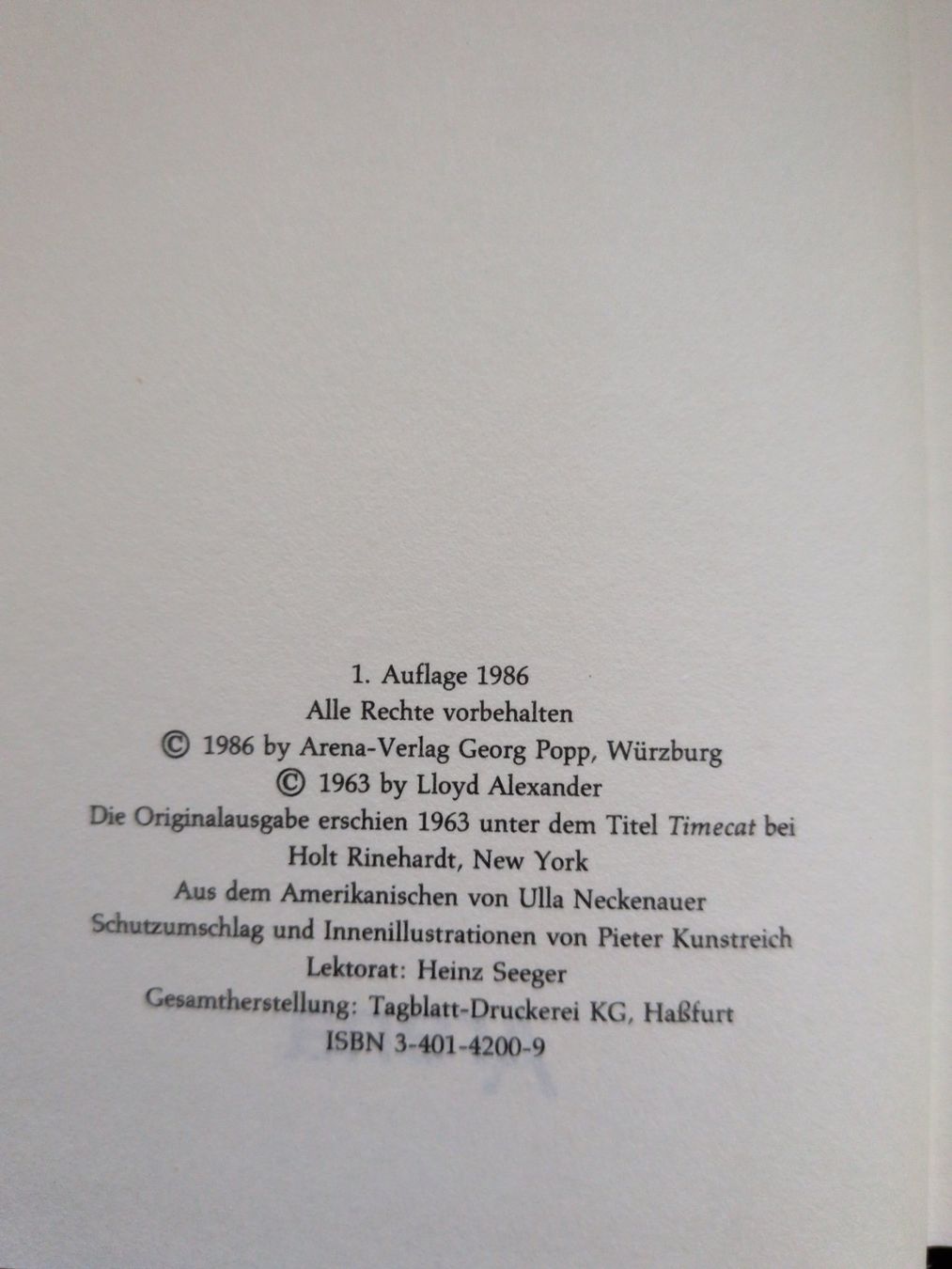 Libri: Die Zeitkatze – Usato da Ottikon venduto da sobsale 2