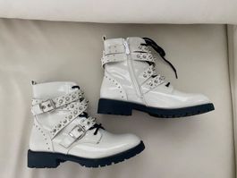 MUST HAVE - edle/stylische Stiefeletten, weiss, 38