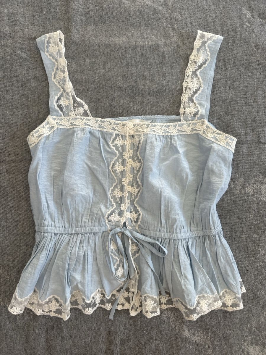 H&M Top: Top H&M bleu dentelle taille S neuf – Nuovo e nell'imballaggio originale da Commugny venduto da rus_my8v
