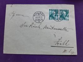 Briefumschlag von WILLISAU nach ZELL/LU 30.III.39