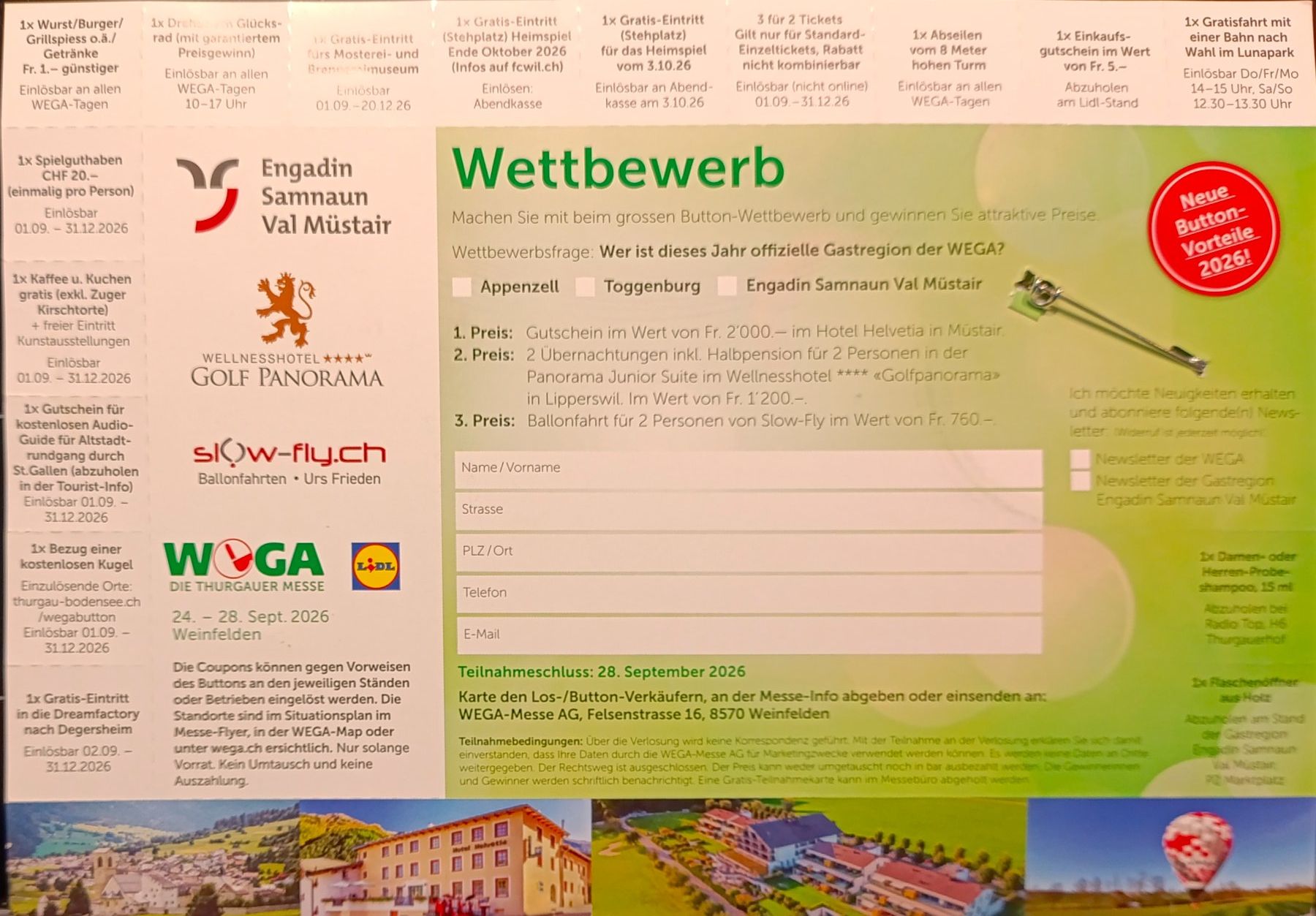 Buoni: WOGA Thurgauer Messe Button – Usato da Krattigen venduto da rcls 2