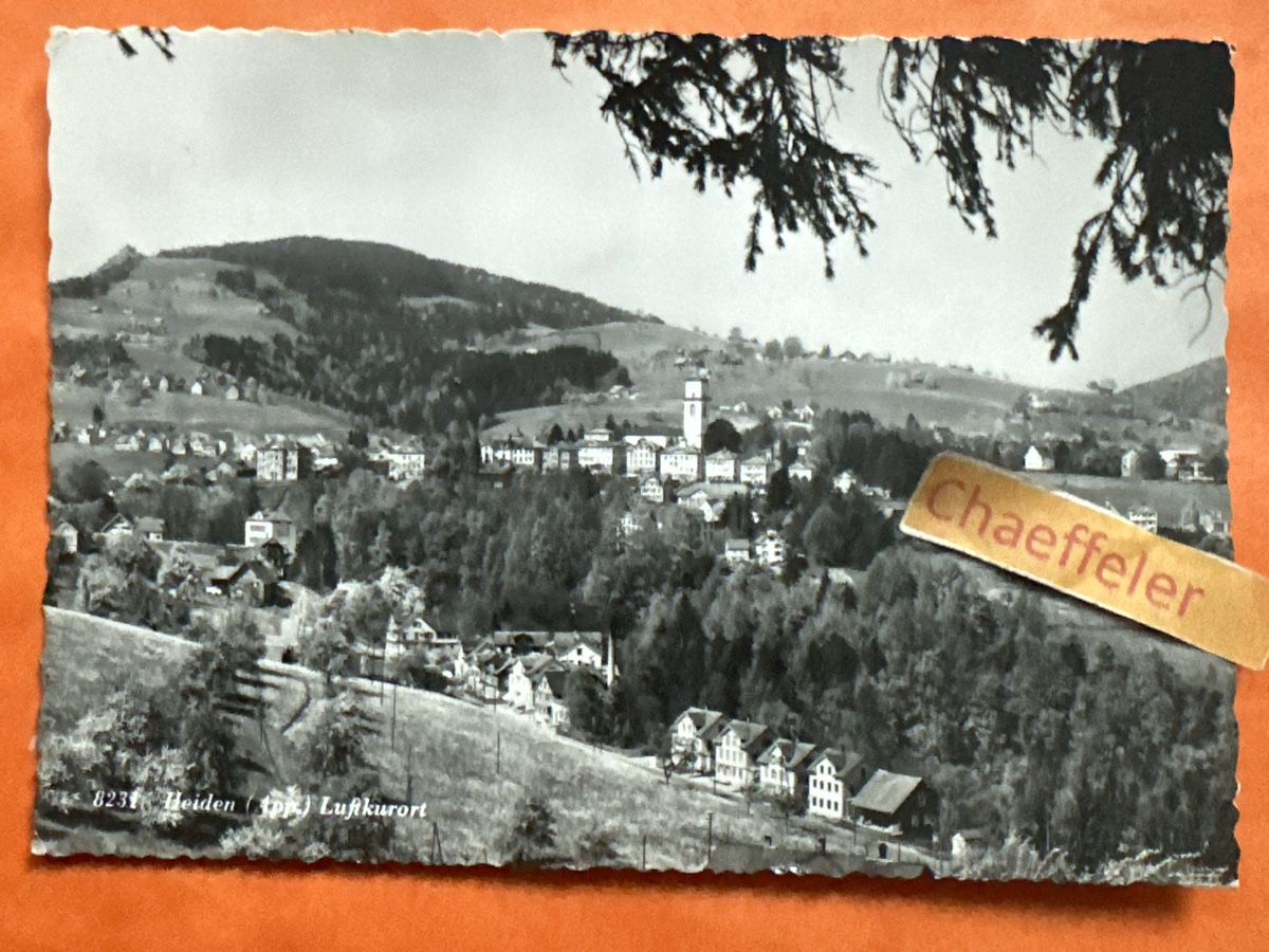 Cartoline postali: 8231 Heiden AR Luftkurort 1952 – Usato da Zürich venduto da Chaeffeler