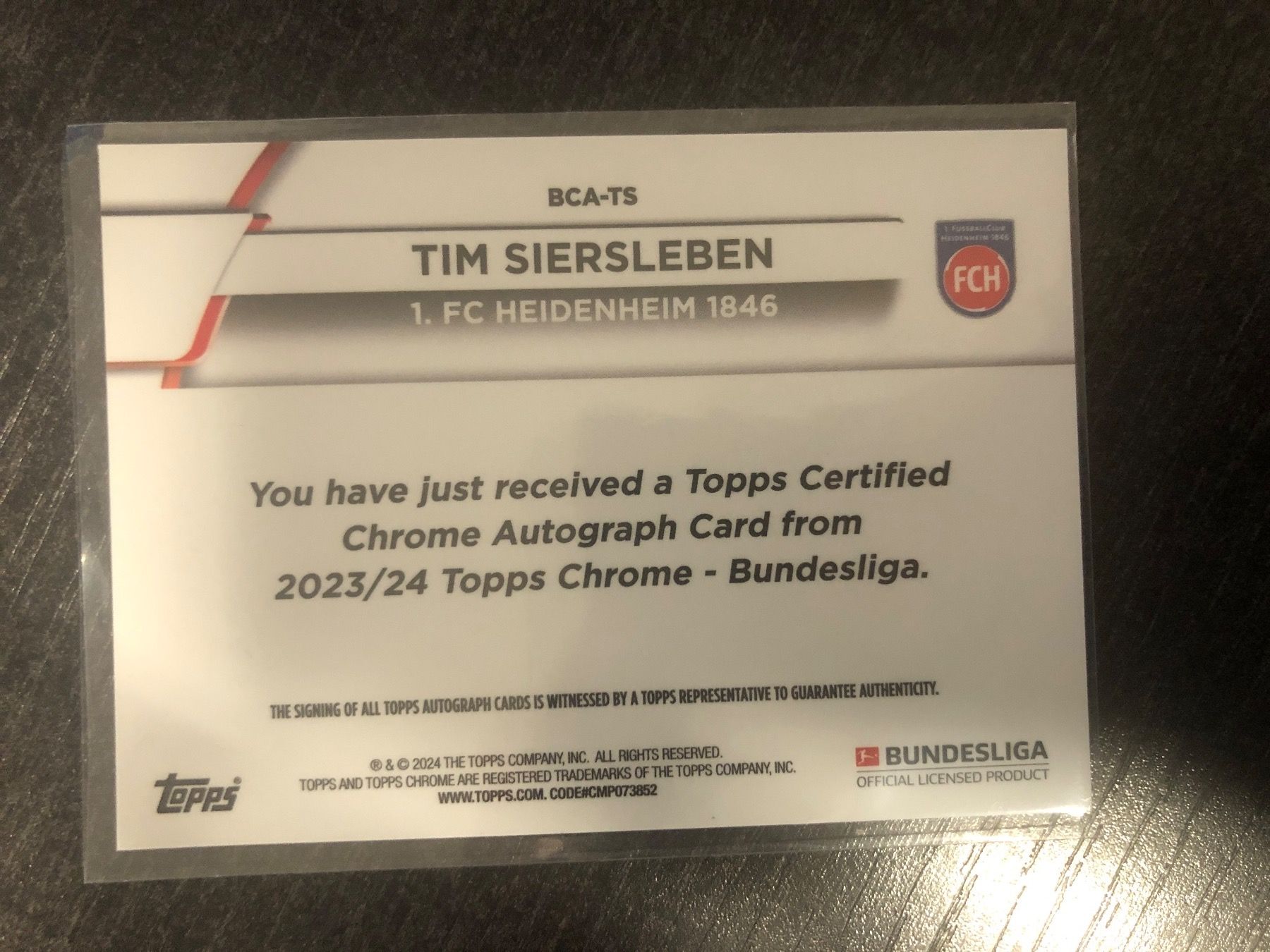 Topps Carte collezionabili: Topps Saphire Tim Siersleben Rookei Autogramm – Usato da Wangenried venduto da Garagara 1