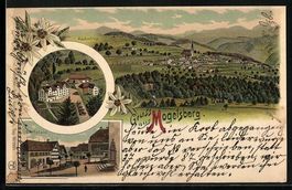 Litho Mogelsberg, Dorfplatz, Aachmühle 