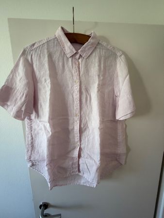 Sommerliche Leinenbluse, Grösse 42, zartrosa - Top Zustand!