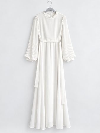 Elegantes weißes Maxikleid – langes Festkleid