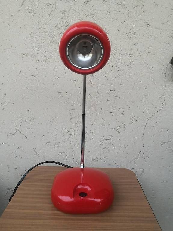 Lampade: Vintage Space Age Lampe rot – Usato da Basel venduto da zimtstern16 1