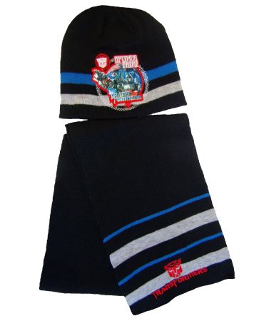 Transformers Mütze und Schal Set für Kinder Schwarz 52