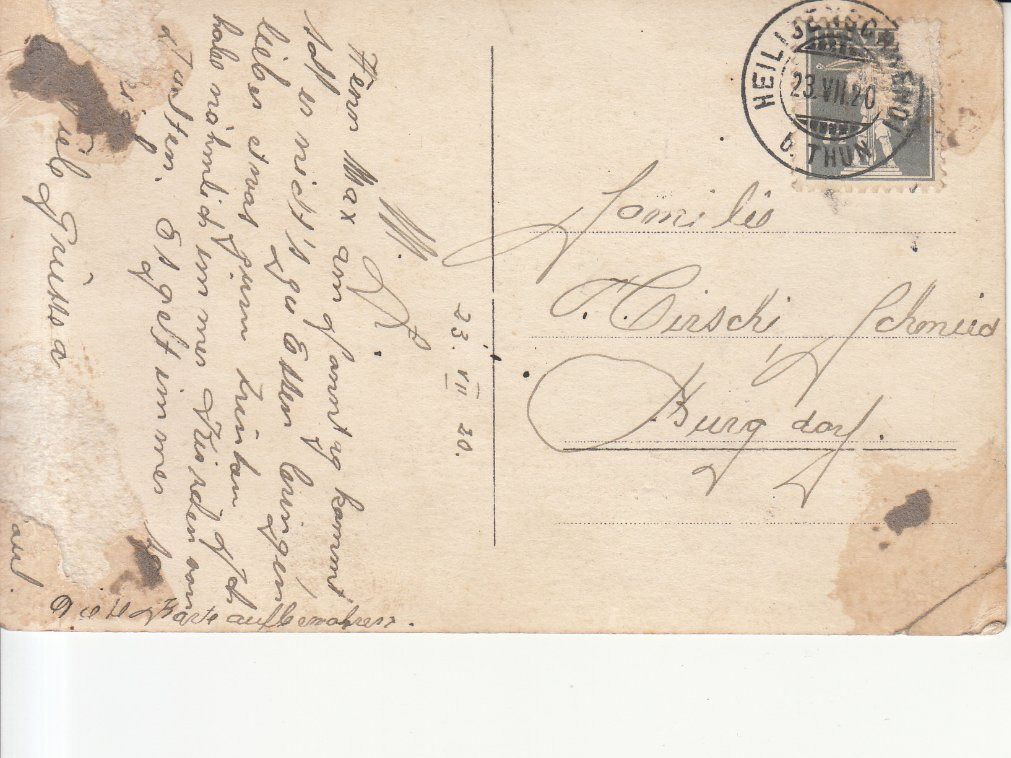 Ansichtskarten: Heiligenschwendi Sanatorium 1920 – Gebraucht aus Bürglen TG von StampGraf 1