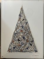     Original Textilkunst im Rahmen 86 × 62 cm