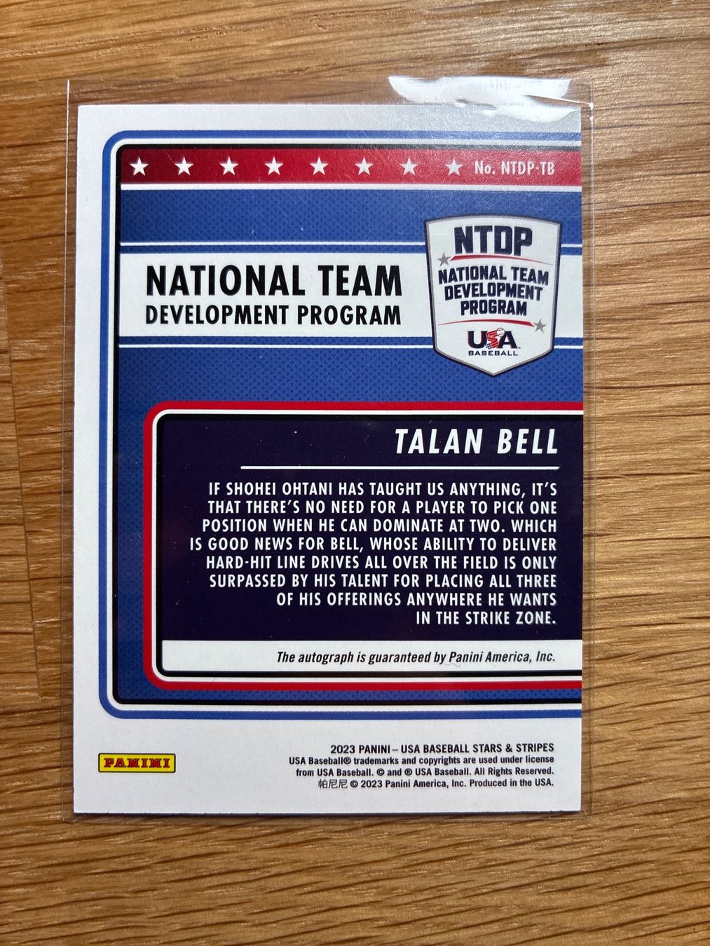Topps Carte collezionabili: Panini Stars & Stripes Talan Bell Autogramm – Usato da Wangenried venduto da Garagara 1