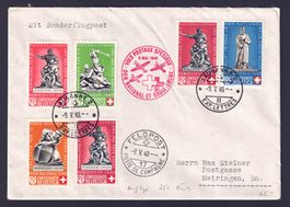 1940, Rotkreuzflug Lausanne Feldpost 17, sehr selten
