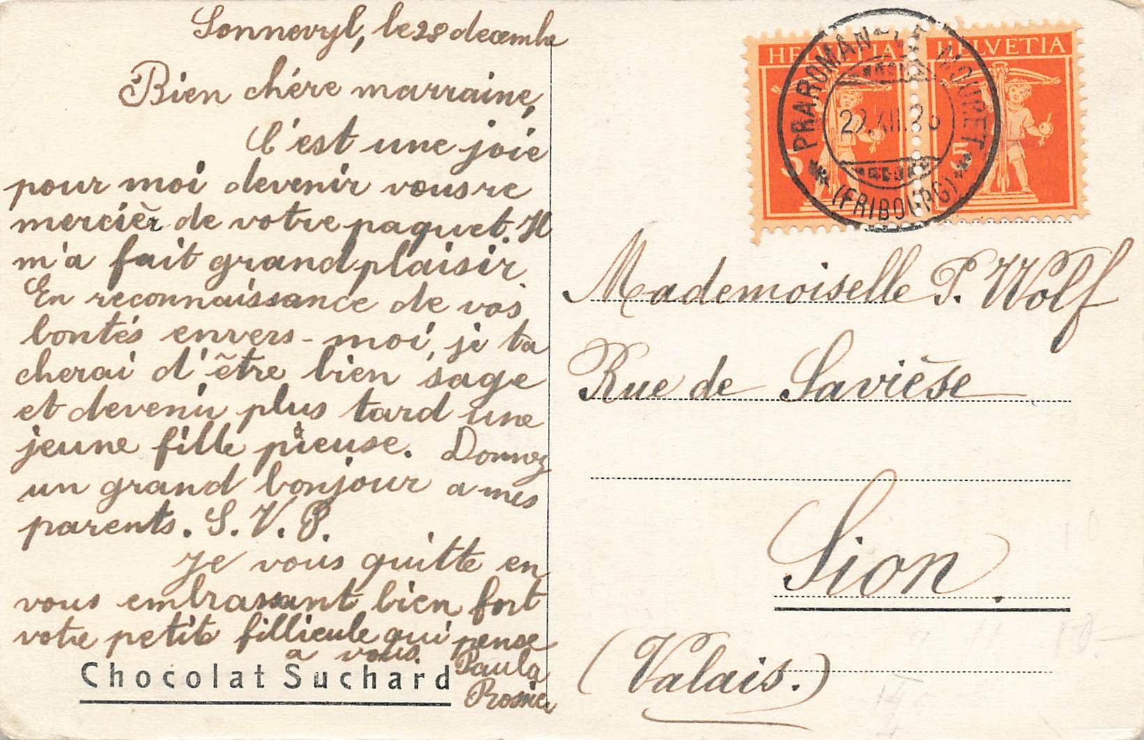Cartes postales: Chocolat suchard Neuchâtel – D'occasion à Biasca par Blenio71 1