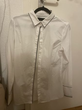 Banana Republic Shirt White Black Trim Size 6
