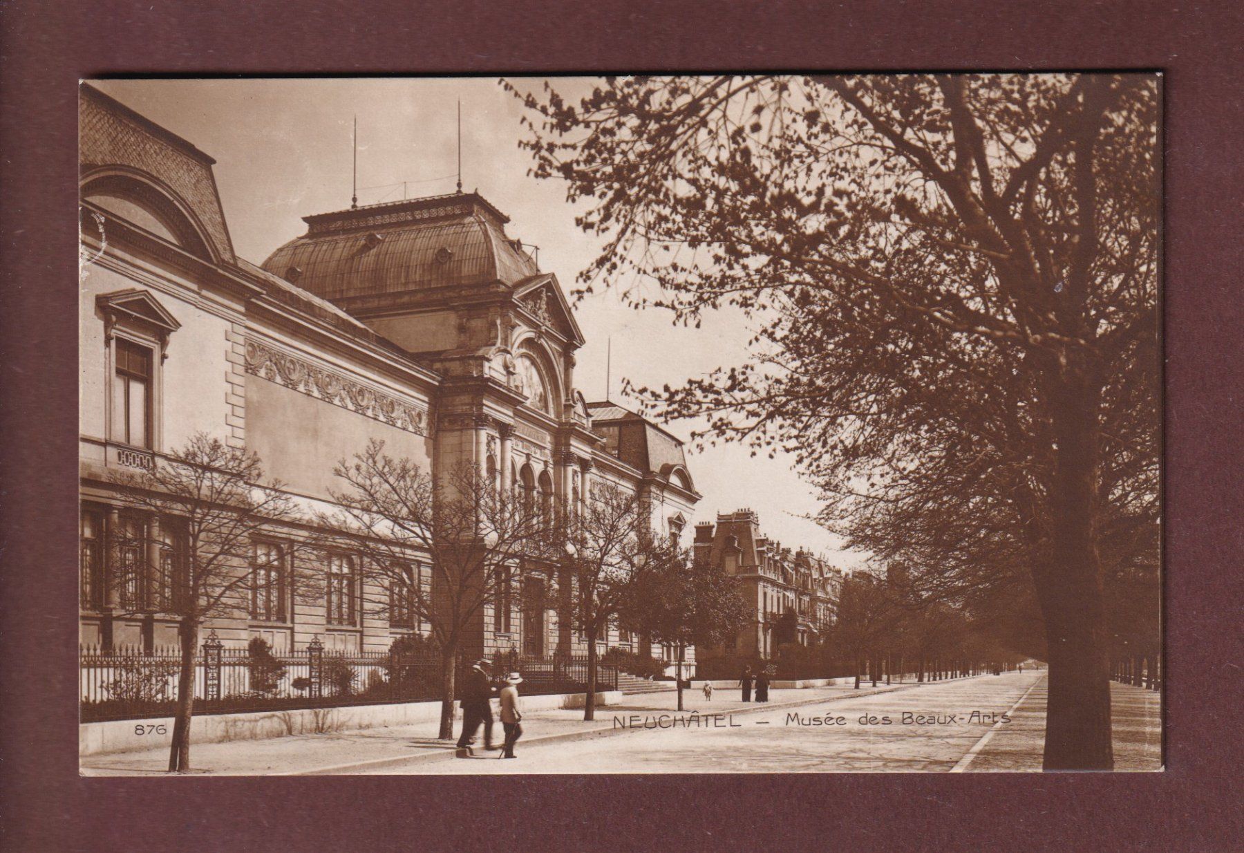 Cartoline postali: NEUCHÂTEL - Musée des Beaux-Arts - 1919 – Usato da Pully venduto da nicecards-shop