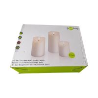 GOOBAY LED - Echtwachskerzen / Set 3 Stk.