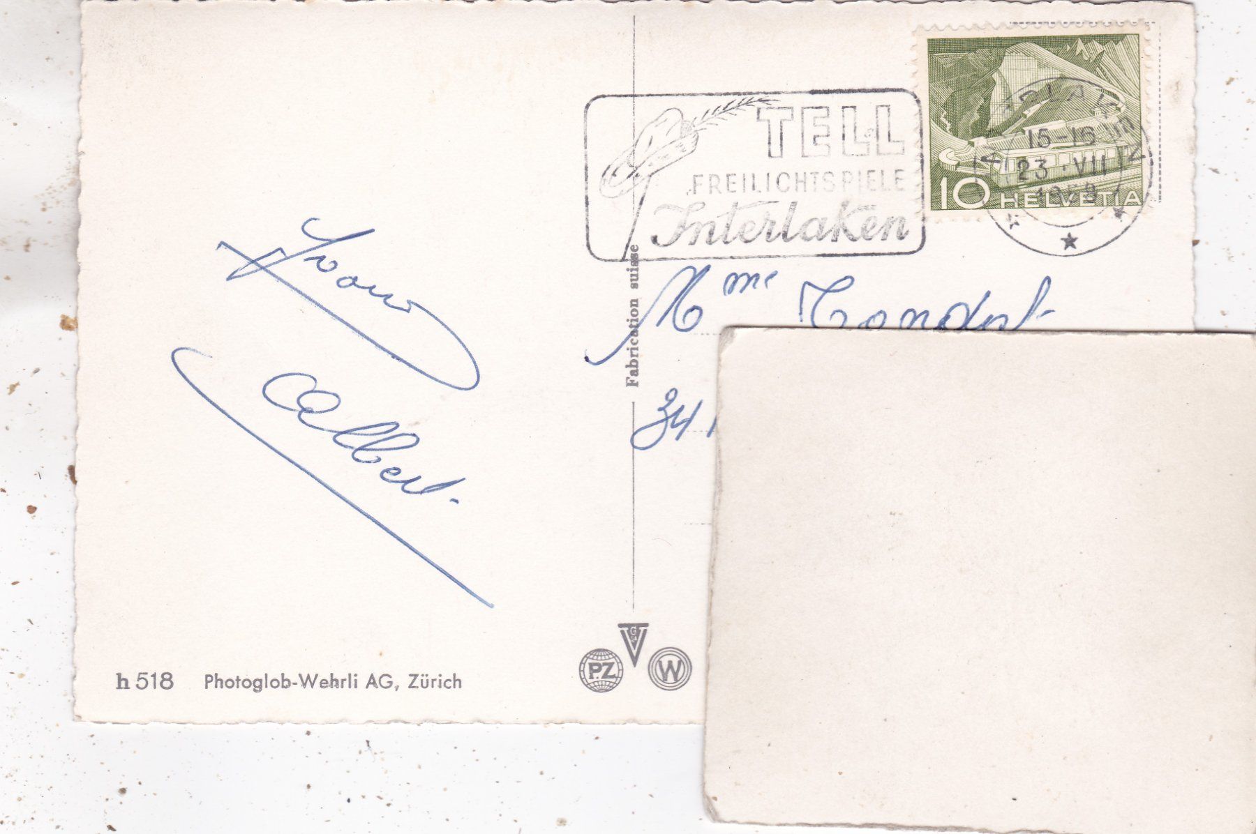 Cartes postales: Alphornbläser 1958 – D'occasion à Herisau par Lisegrat2008 1