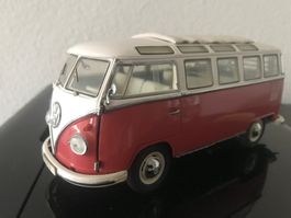 Franklin Mint VW Microbus Samba rot/weis 1:24 OVP + Dokument