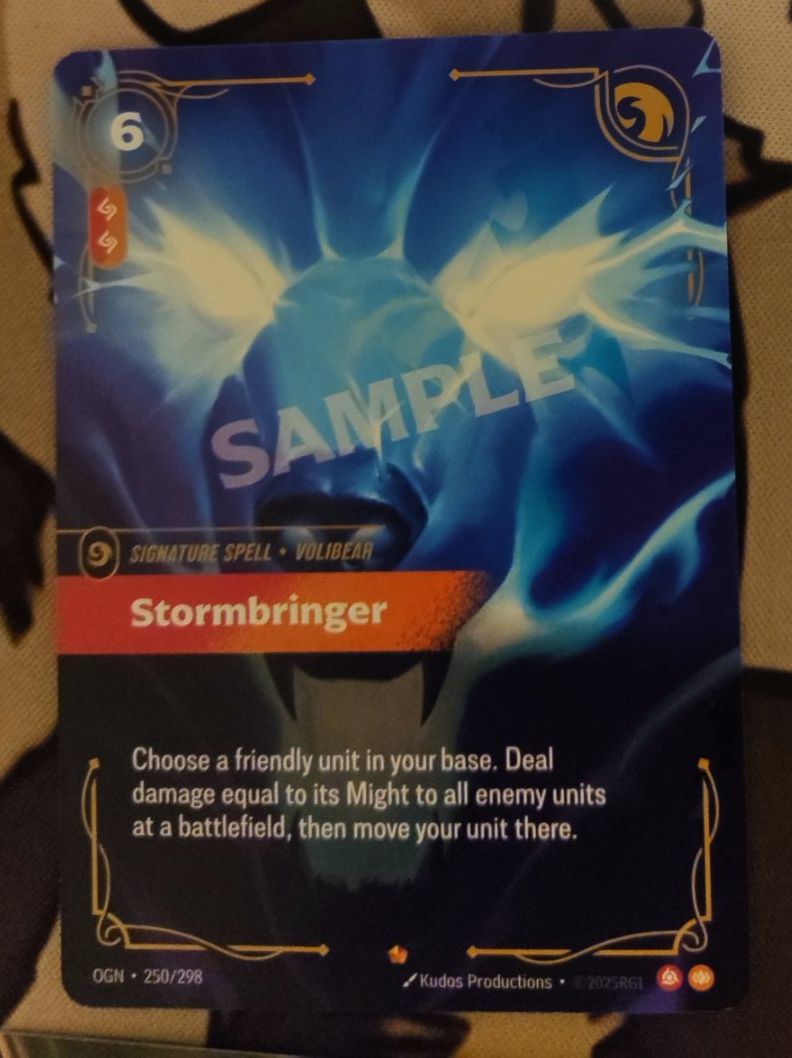 Sammelbilder & Trading cards: Riftbound - Storm ringer - Exclusive event Sample – Neu (gemäss Beschreibung) aus Genève von EMellau