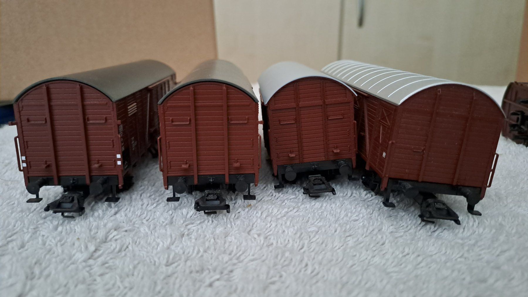 Märklin Modellini di ferrovie: ärklin 8 Güterwagen H0 WS/38 – Usato da Winterthur venduto da Riebeli333 3