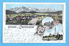 Obfelden - Mehrbildkarte - Litho - 1900