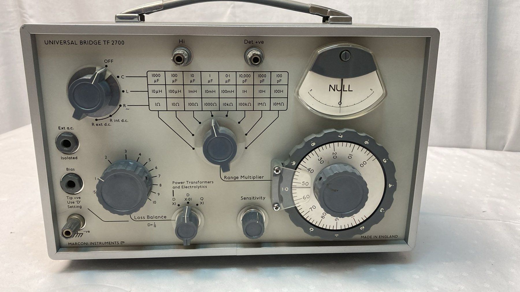 Misurare: Marconi Instruments Universal Bridge TF 2700 – Usato da Dietikon venduto da Rima57