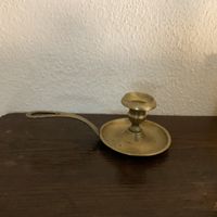 Antiker Messing Kerzenständer mit Griff Dekoration