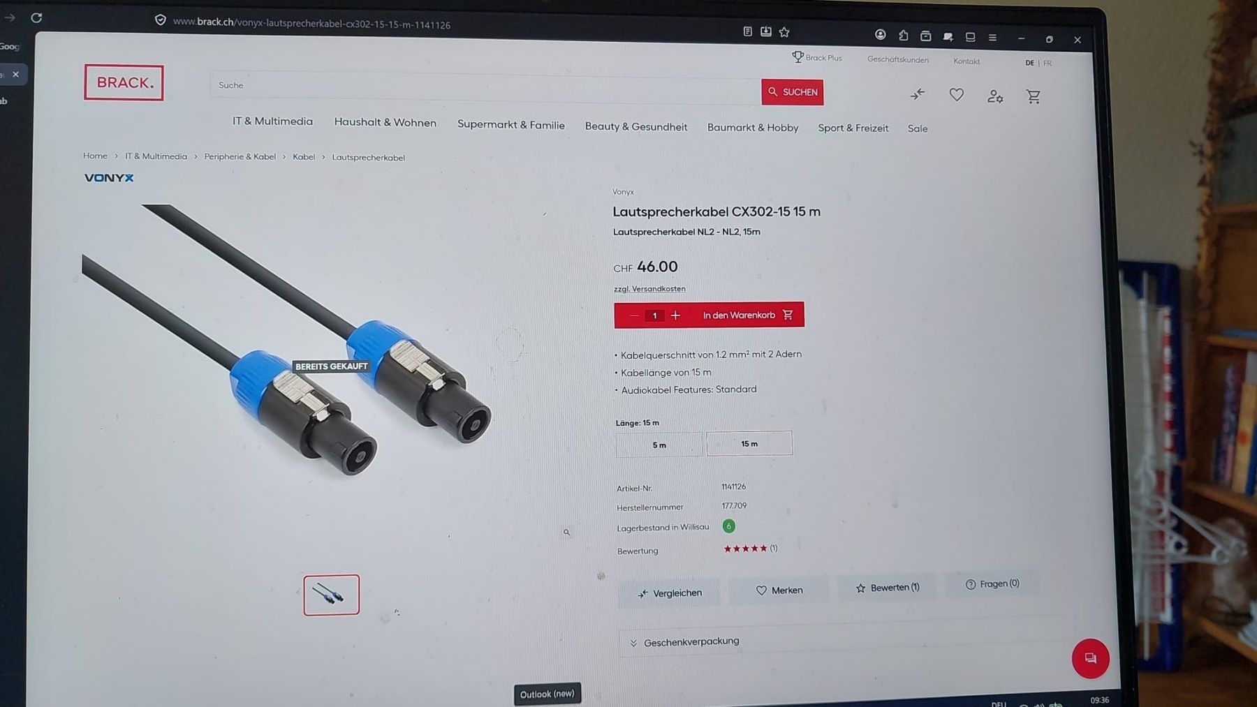 Cavi: NL2 - NL2 Kabel NEU (CX302) – Nuovo e nell'imballaggio originale da Worb venduto da bboy27