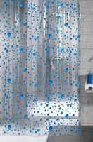 Duschvorhang: 180 x 200 Blau/Transparent ...