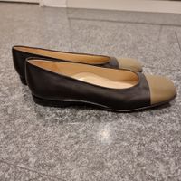 Vintage Schatulle Damenhalbschuhe, Leder, Gr. 37 1/2