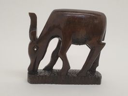 Original afrikanische Holzskulptur, Schnitzerei ANTILOPE