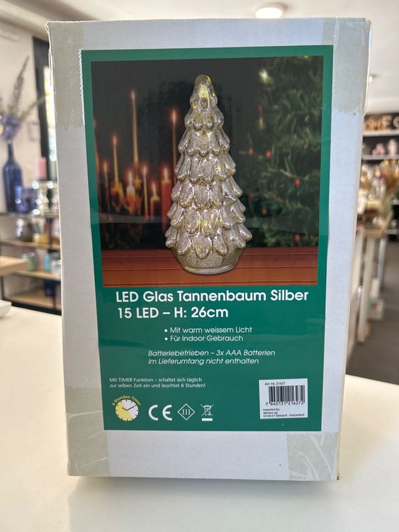 LED Glas Tannenbaum Silber Kaufen auf Ricardo