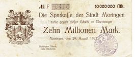 Moringen 10 Mil.Mark 29.08.1923 mit Stempel VZ-VZ+