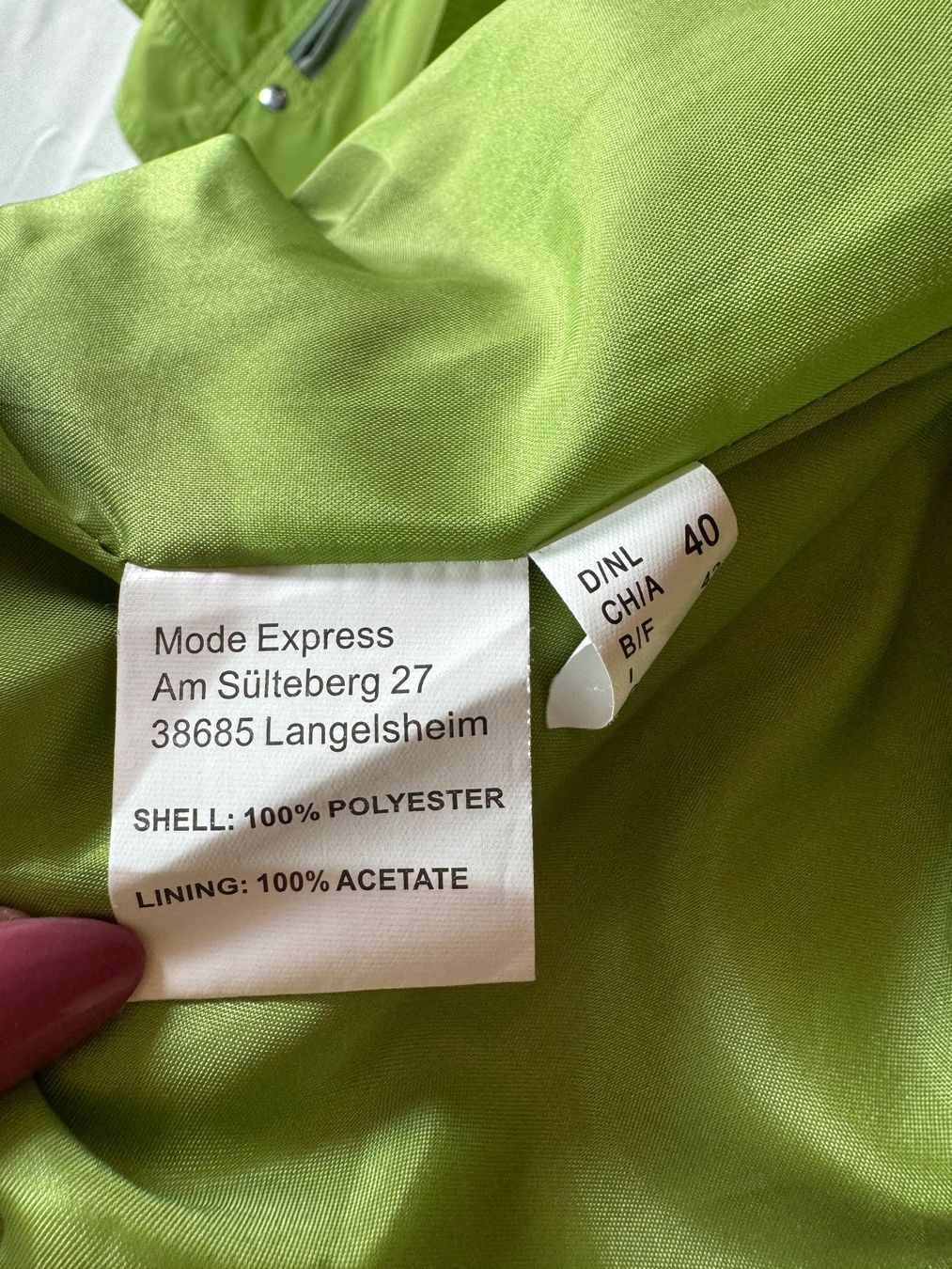Giacche: Schöne grüne Damen-Jacke Gr 40 – Usato da Grosswangen venduto da second_hand_dress 9