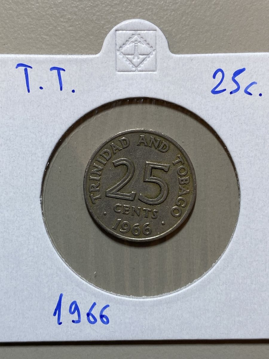 Tutti le monete: Trinité et Tobago - 25 cents - 1966 – Usato da Payerne venduto da Mike1682