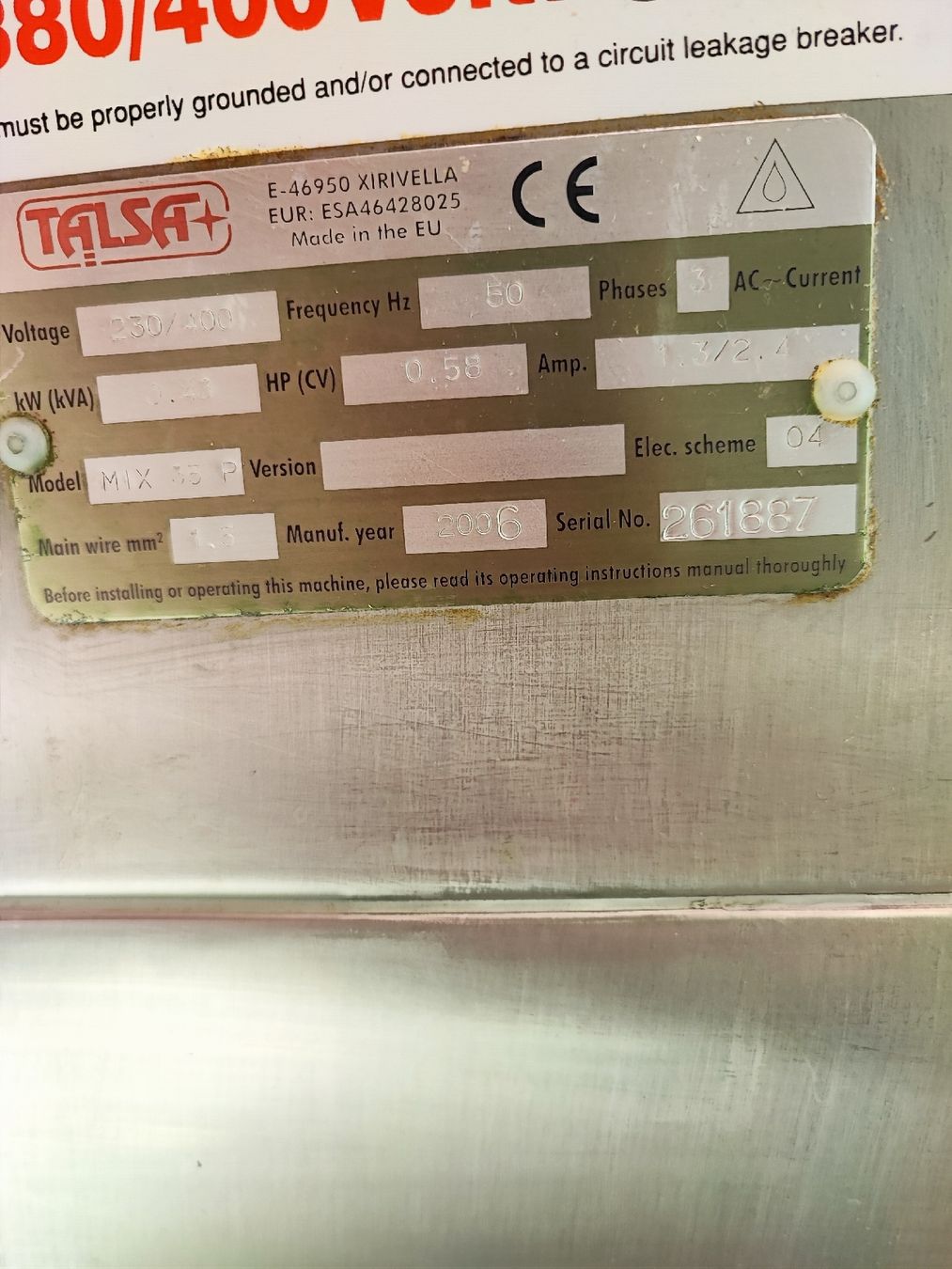 Küchengeräte: TALSA MIX-35P Mengenmischer  – Gebraucht aus Benken SG von Santoc1 2