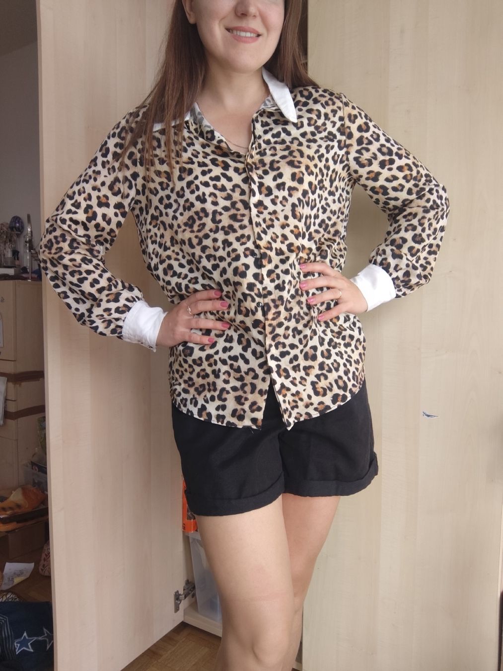 Camicette: Leopard Print Blouse, Size L – Usato da Mägenwil venduto da VintageGirly