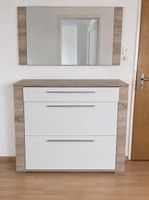 Garderoben Set Weiss Holzoptik Schuhschrank Spiegel