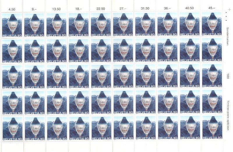Alle Briefmarken: Bogen, Erste Non-Stop Balllonfahrt um die Welt ** – Neu (gemäss Beschreibung) aus Bonstetten von Pinguin75 1