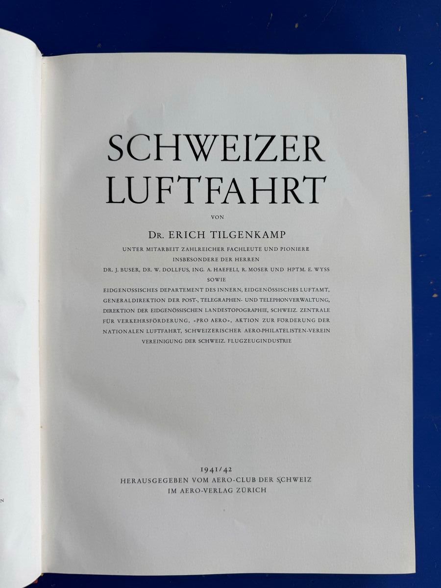 Bücher: Tilgenkamp: Schweizer Luftfahrt 3 Bände komplett 1941-1943 – Gebraucht aus Adliswil von buch_und_kunst 1