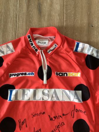 Original Radtrikot Helsana, Sammlerstück, signiert!