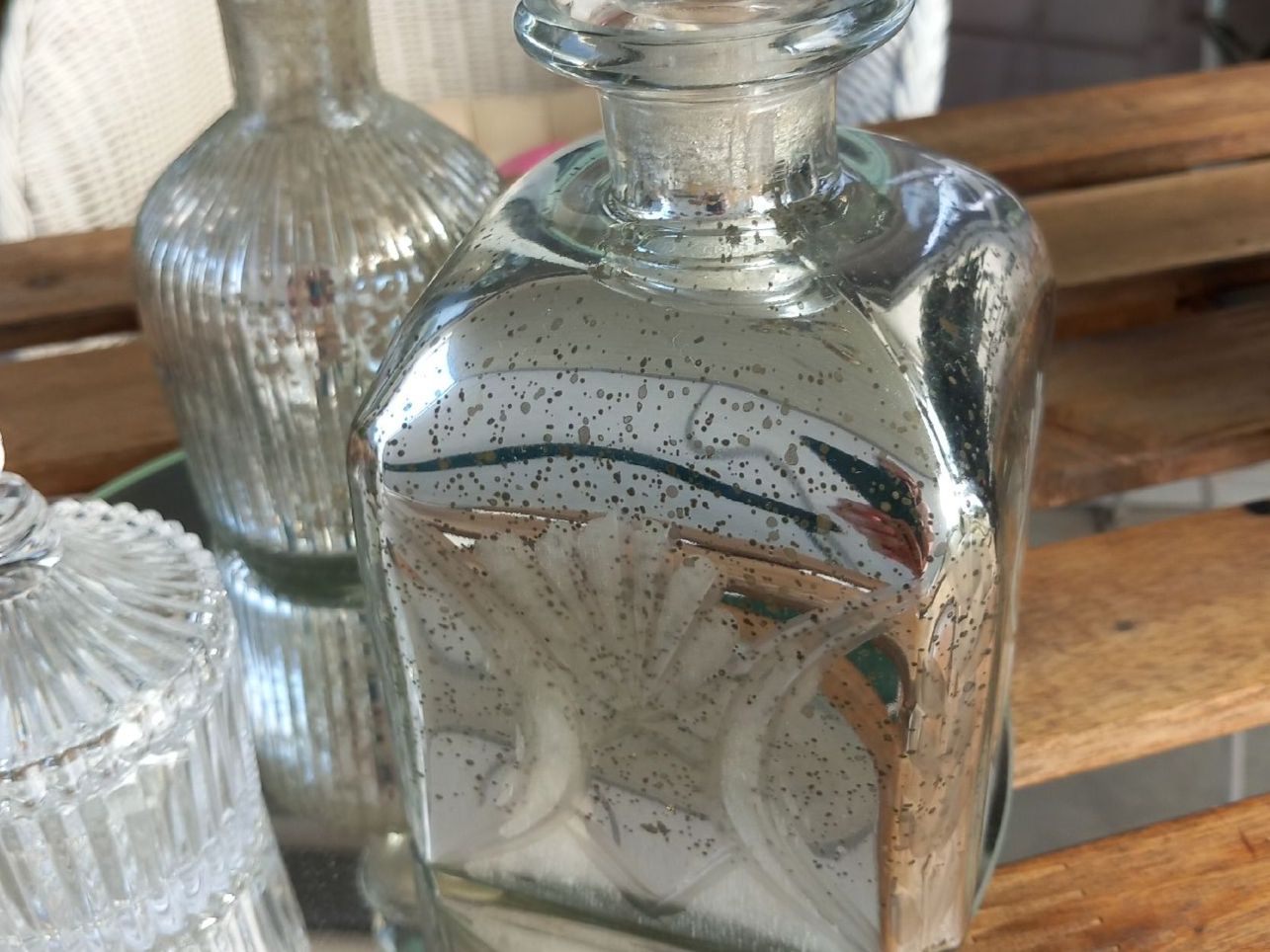 Flaconi: Zwei Glasflacon Bauernsilber u.ein Döseli / Vintage – Usato da Aegerten venduto da gismolini 3